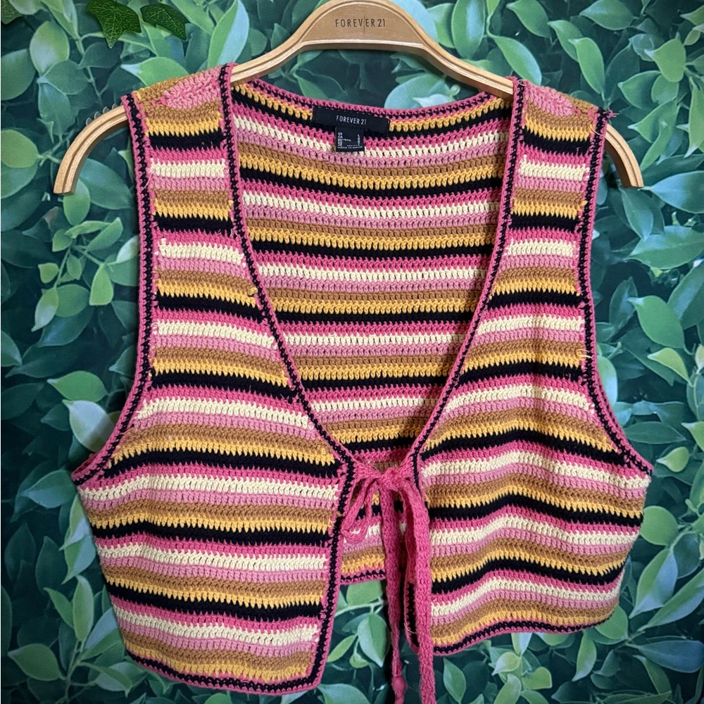 Forever 21 crochet vest